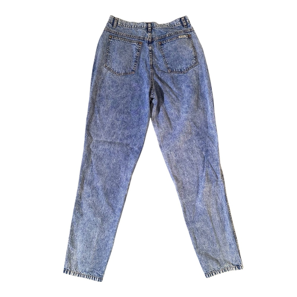 VTG Bill Blass 12 (28x30) Blue Acid‎ Wash High Waisted Denim Women's Mom Jeans - Picture 2 of 10